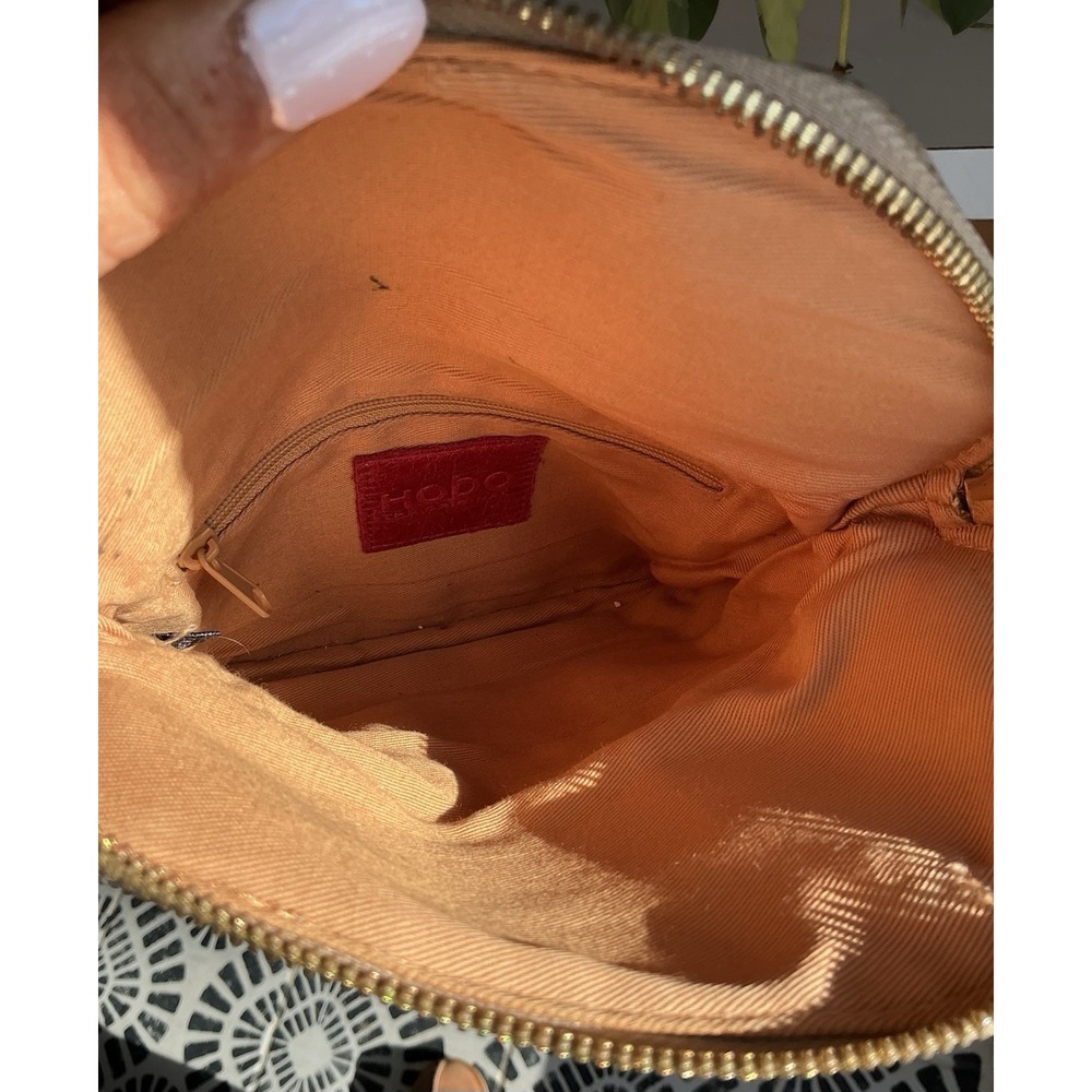 Hobo The Original Square‎ Crossbody Bag Leather Suede Metallic Chain Strap Mini - Picture 8 of 8